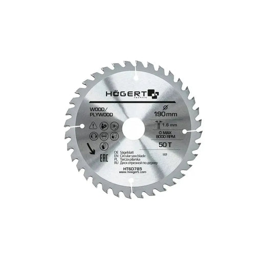 HÖGERT List za cirkular 190 mm — 50 zuba