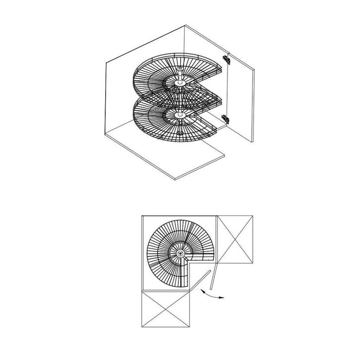Ugaona okretna mreža ¾ kruga