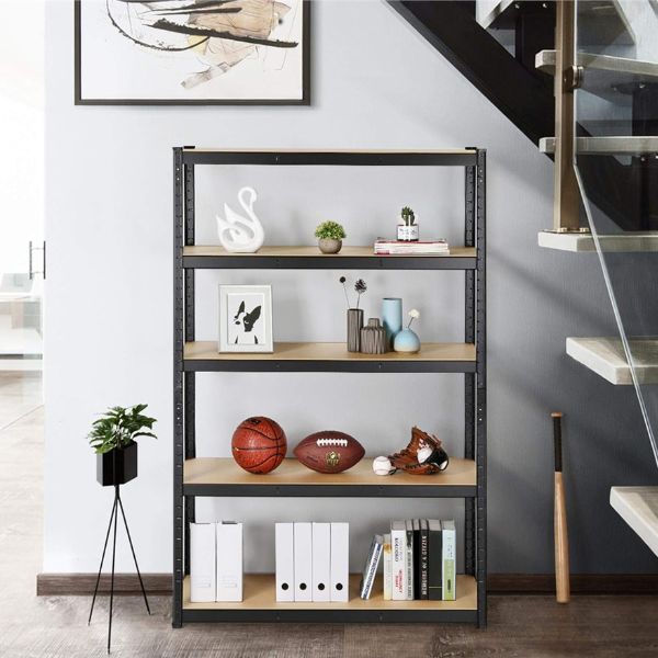 Polica metal-medijapan 180x120x45cm, 5x175kg antracit