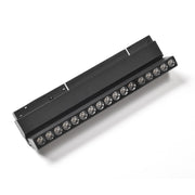 Magnetna šinska LED svetiljka tačkasta 18W, V108mm — crna