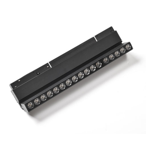Magnetna šinska LED svetiljka tačkasta 18W, V108mm — crna