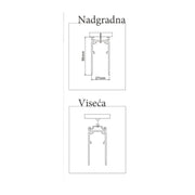 Nadgradna magnetna šina 2m — crna