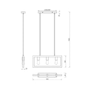 Visilica AGRA 3xE27 crna mat 313800332
