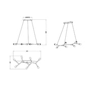 Visilica CROSS 7xE27 crna-zlatna 306700732