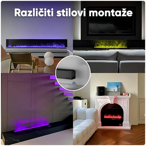 El. kamin sa vodenom parom, bez grejanja, 800mm