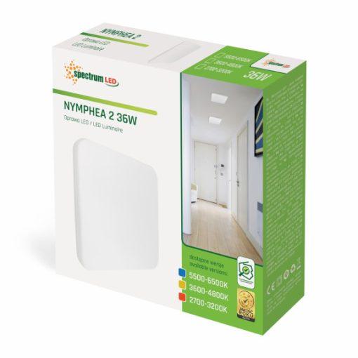 Nymphea 2 led plafonjera 36W IP20 6000K kocka