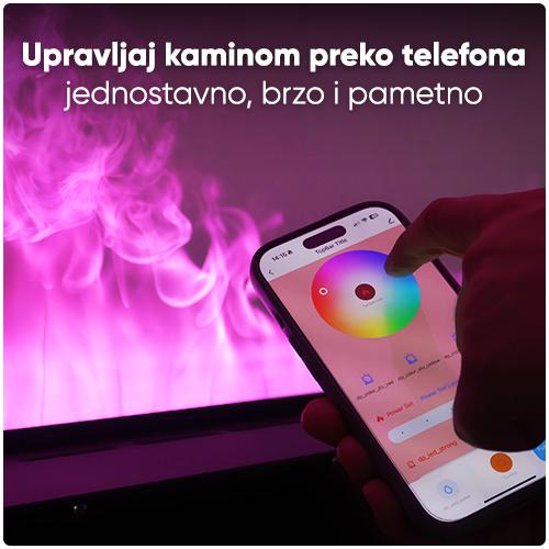 El. kamin sa vodenom parom, bez grejanja, 800mm