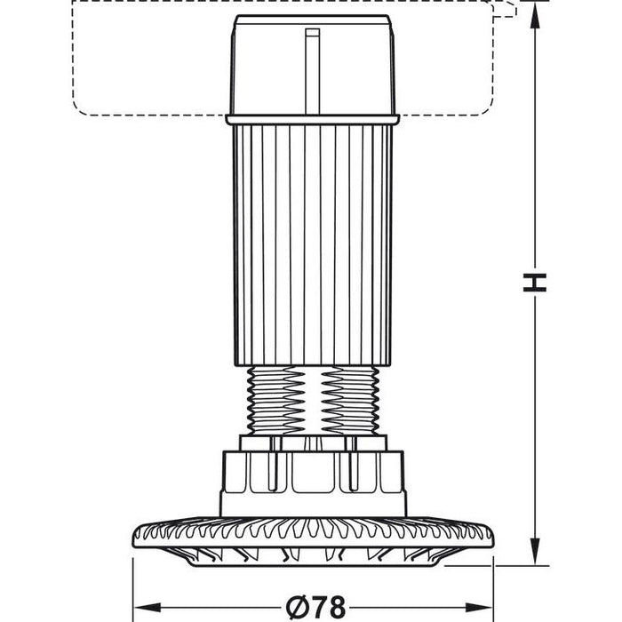HÄFELE kuhinjska nogica AXILO