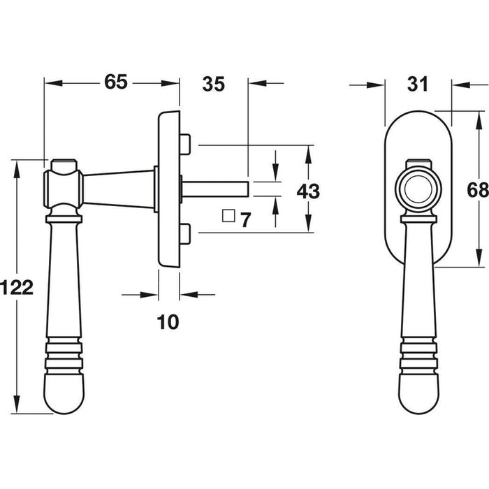 HÄFELE prozorska ručica Scheitter 827
