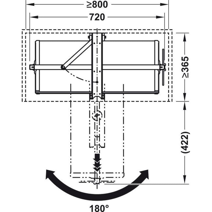 Häfele cipelarnik, okretni 180°, za do 50 parova cipela