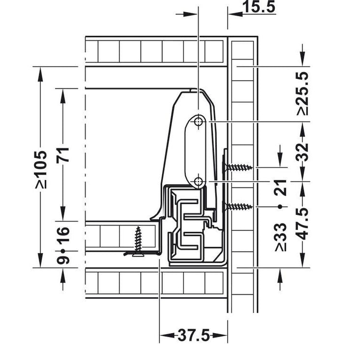 HÄFELE Set za fioku Matrix Box S35