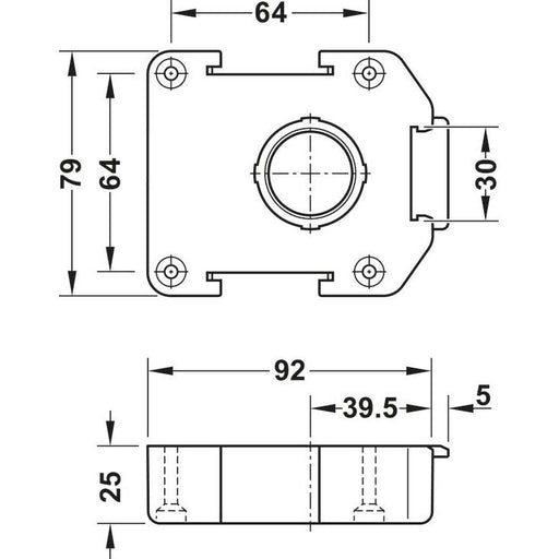 HÄFELE Baza za AXILO 78 kuhinjsku nogicu