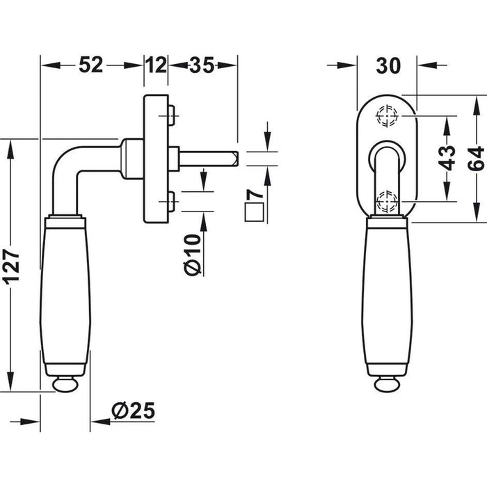 HÄFELE prozorska ručica Startec WH 0252