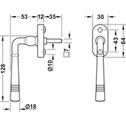 HÄFELE prozorska ručica Startec WH 0240
