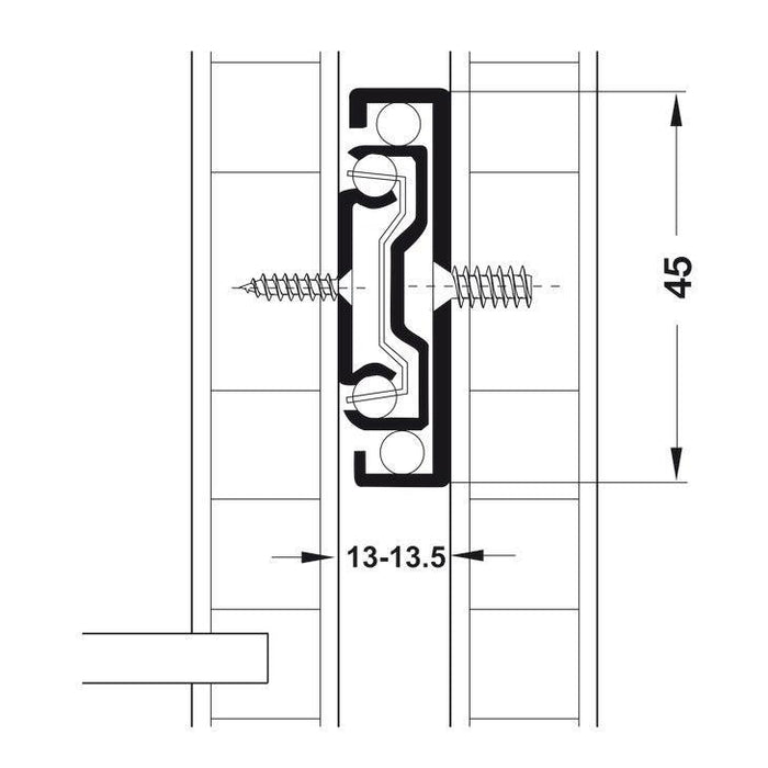HÄFELE Teleskopski klizači sa usporivačem