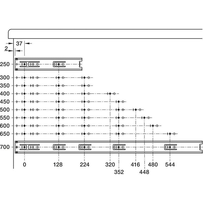 HÄFELE Teleskopski klizači
