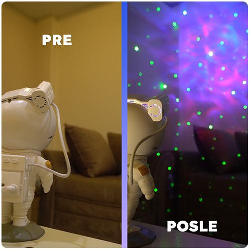 Astronaut zvezdano nebo sa nebula projektorom