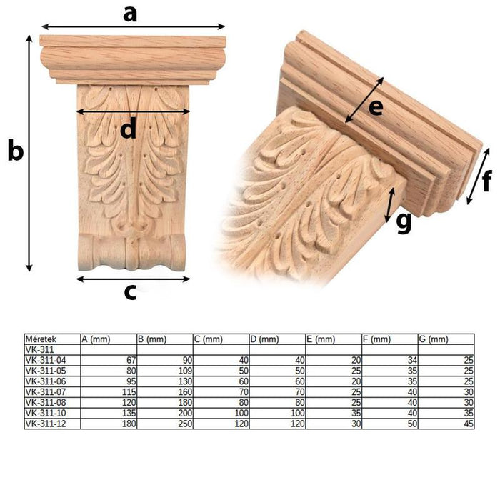 Rezbareni kapiteli od drveta VK-311