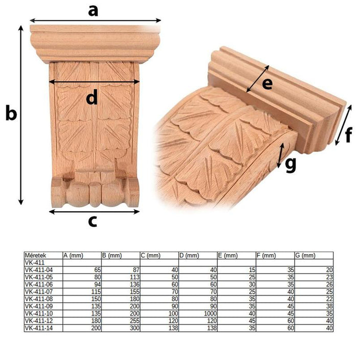 Rezbareni kapiteli od drveta VK-411