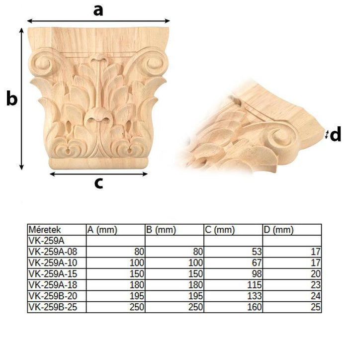 Rezbareni kapiteli od drveta VK-259