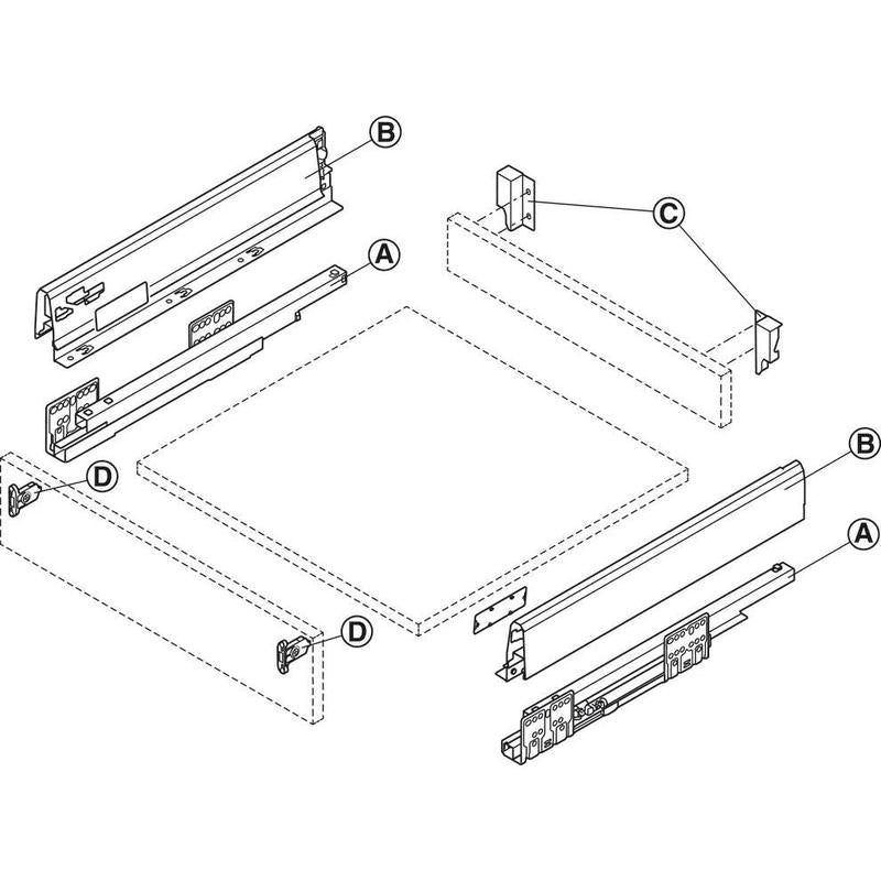 HÄFELE Set za fioku Matrix Box S35