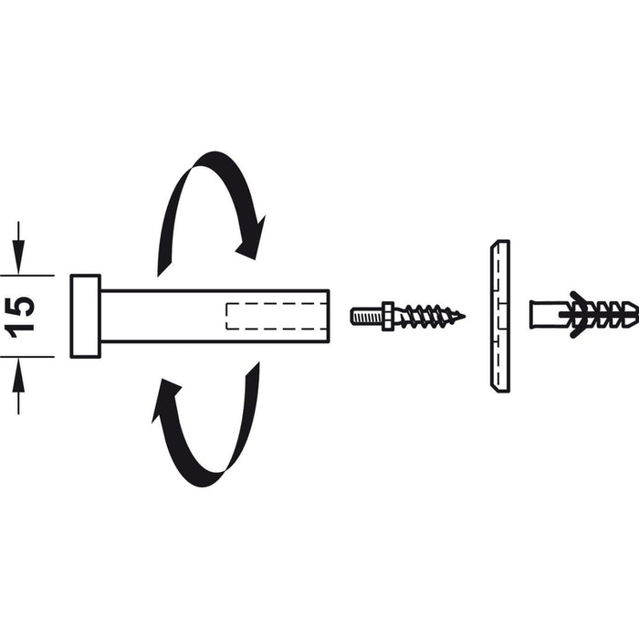 HÄFELE Garderobna kuka 844.72.030