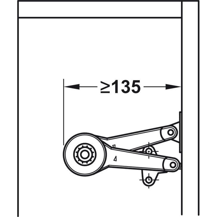 Häfele Podizni mehanizam Duo Standard set za drvene ili široke aluminijumske frontove