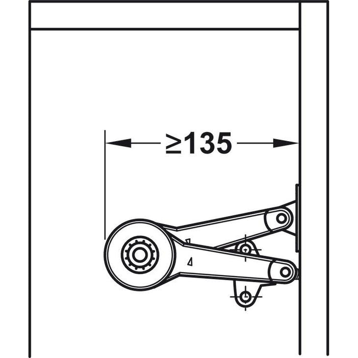 Häfele Podizni mehanizam Duo Standard set za drvene ili široke aluminijumske frontove