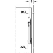 Häfele Maxi Podizni Mehanizam za otklopna vrata s aluminijskim okvirom 20 mm