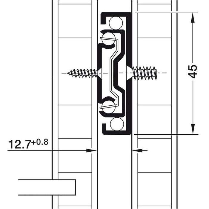 HÄFELE Teleskopski PUSH klizač