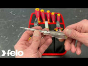 Video: Set alata Felo Ergonic VDE SL/PH 9 kom u torbi za pojas — prikaz proizvoda