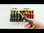 Video: FELO Set šrafcigera Ergonic sa VDE šrafcigerima SL/PH/PZ/TX 17 kom — prikaz proizvoda