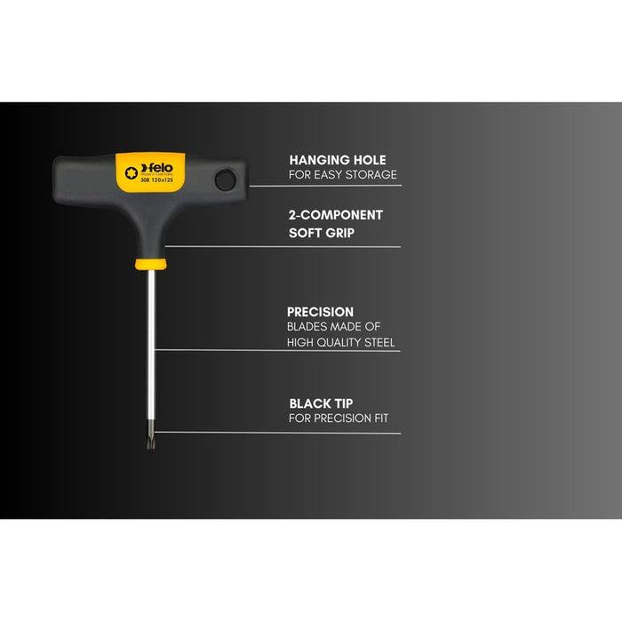 Set šrafcigera sa T-ručkom HEX/HEX-nut Felo 30397160 7 kom