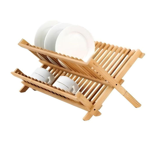 Sklopivi stalak za sudove od bambusa