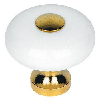 HÄFELE 130.51. RUČICE- PORCELANSKA DUGMAD ZA NAMEŠTAJ/ MESING