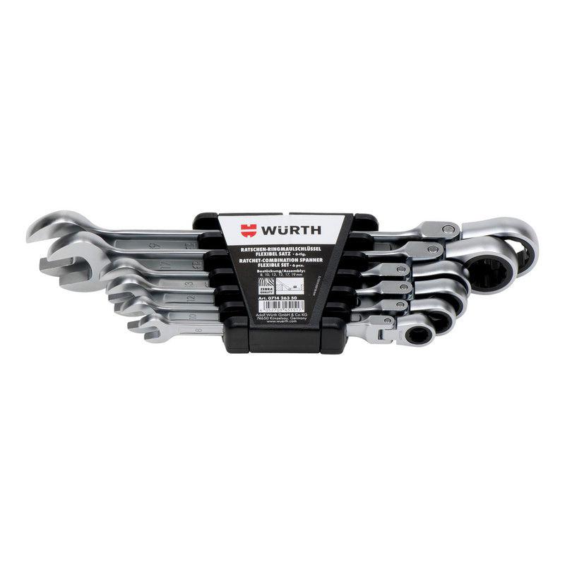 WÜRTH Set ZEBRA okasto viljuškastih ključeva sa račnom - 6 komada