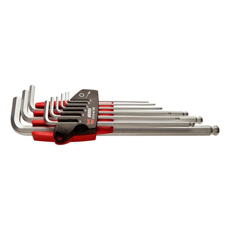 WÜRTH Set ZEBRA ugaonih 6-ugaonih dugih imbus ključeva sa kuglom - 9 komada