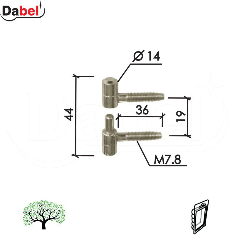 Šarka uvrtna za vrata SP9030 Hr 14mm DP1