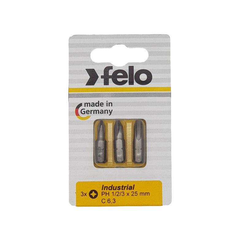 Bit Felo Industrial Phillips PH1/PH2/PH3 x 25 02293116 3 kom u blisteru
