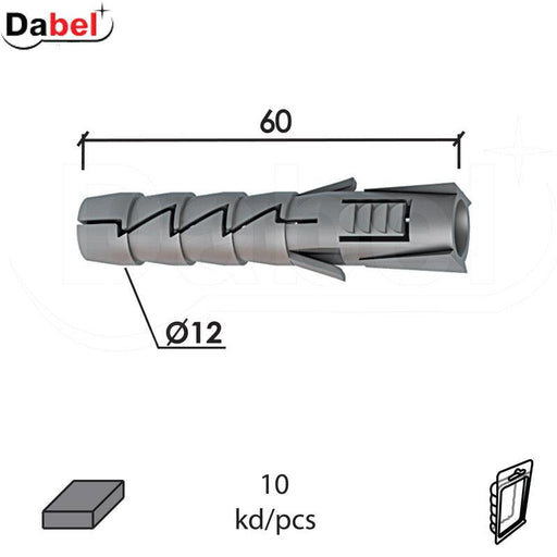 Tipl za beton C Siva fi 12x60mm (10kom) DP2