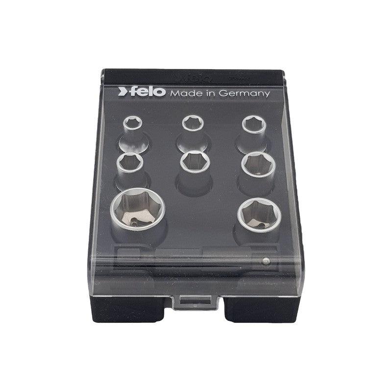Set nasadnih glava sa adapterom HEX Nut Felo 05798106 9 kom