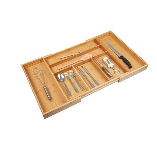 DRŽAČ PRIBORA ZA JELO, BAMBUS  500-810 x 53-465 mm