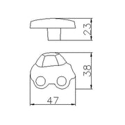 Ručica H147-47 RUI AUTO, crvena, plastična