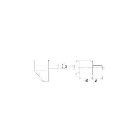 DRŽAČI POLICA METALOPLASTIČNI D/5mm