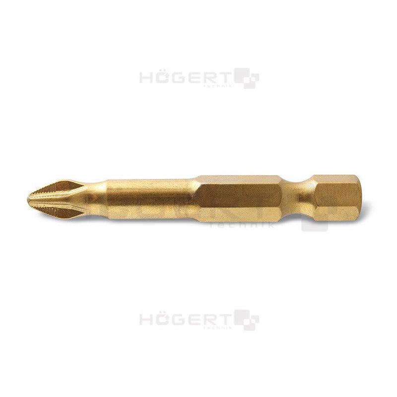 HÖGERT Produženi bit PH2 50mm - hrapav prihvat presvučen titanom