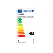 LED sijalica E14 — 2.5W, 3000K