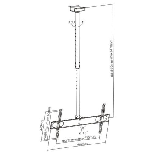 Plafonski TV nosač 37" do 70"