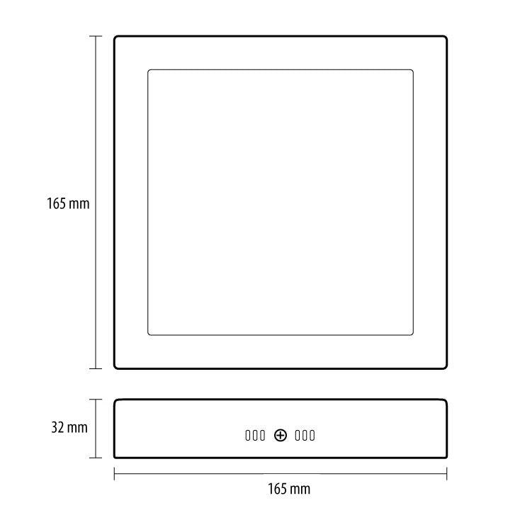 LED nadgradni panel 12 W, dnevna svetlost, okrugli