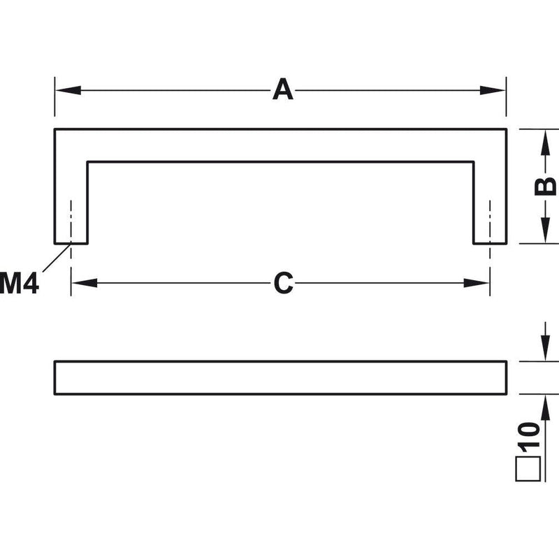 HÄFELE 112.04 RUČICE ZA NAMEŠTAJ "D HANDLES" 2 