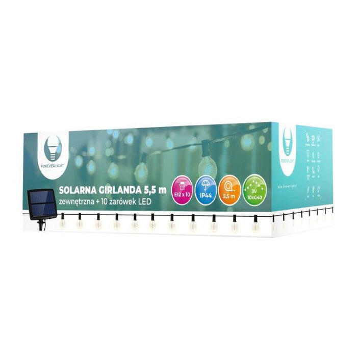 Solarni kabel + 10 sijalica E12, 5.5m